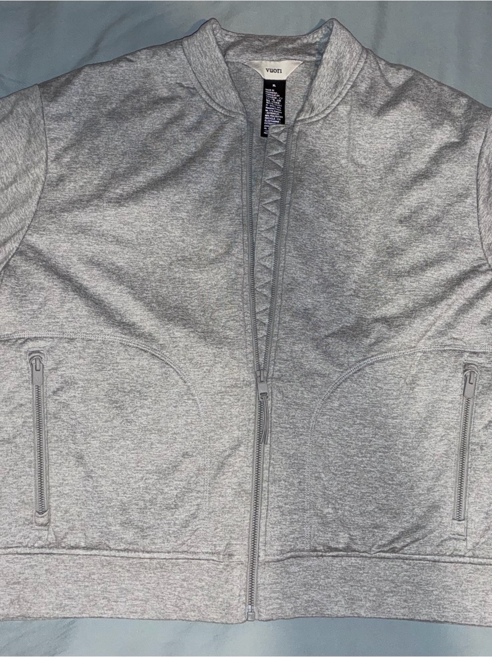 Vuori Halo Basin Bomber Gray Jacket women’s XL